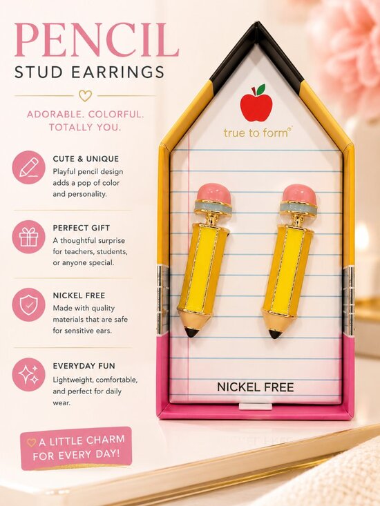 True To Form Jewelry - 🖍️ True to Form Crayon Earrings – Perfect for Teachers Who Love to Stand Out!